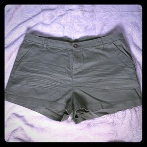 Olive green chino short shorts
